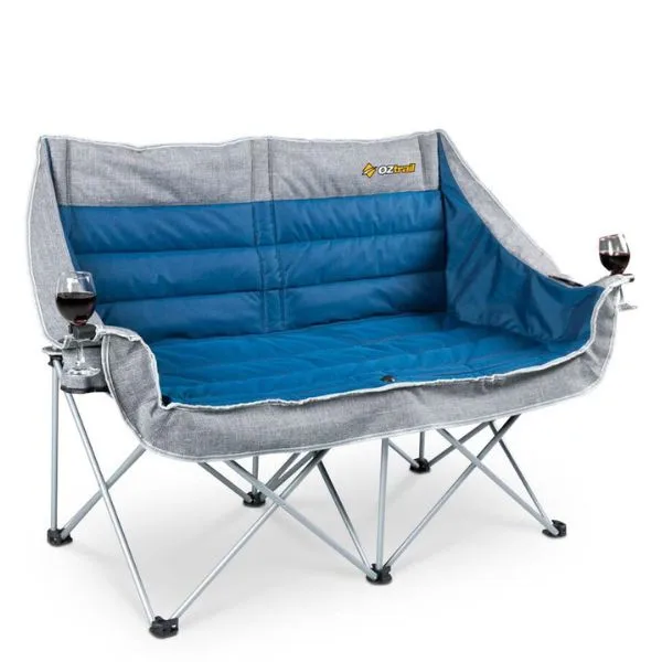 </p><h4>Oztrail 2-seater camping chair</h4><p>