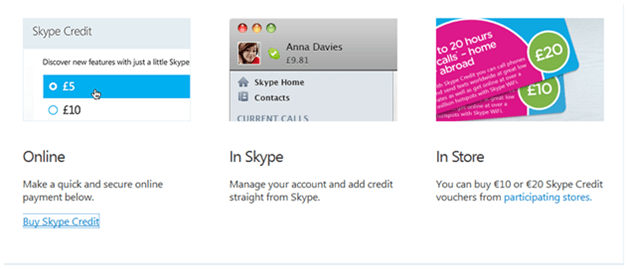 how to use skype credit