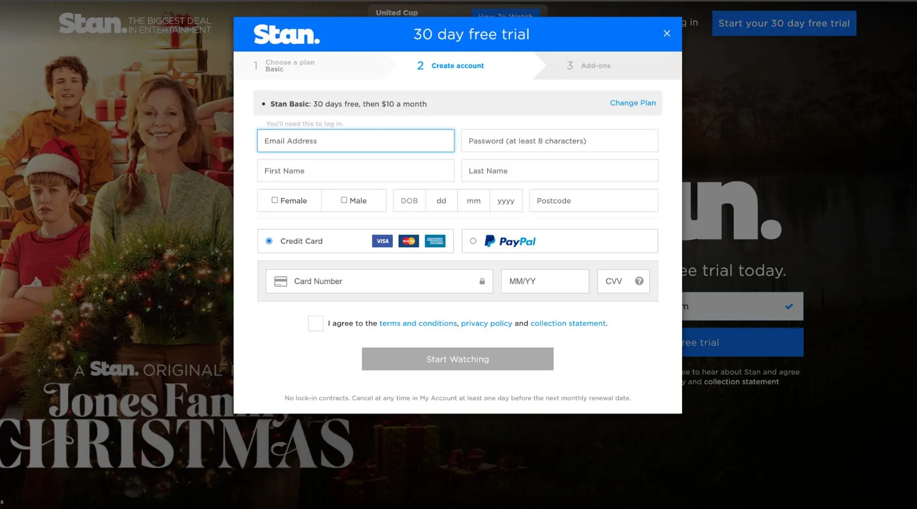 Step 4 on Stan Free Trial Sign up