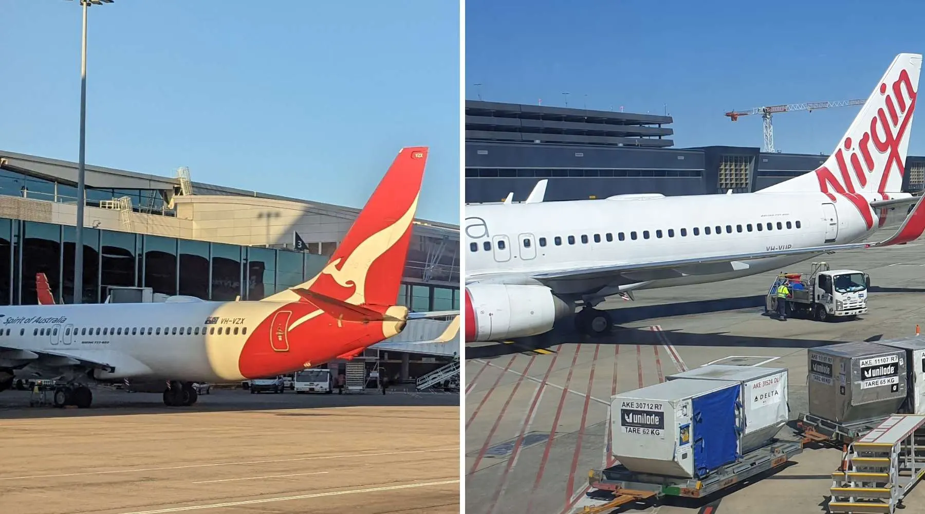 Qantas and Virgin planes