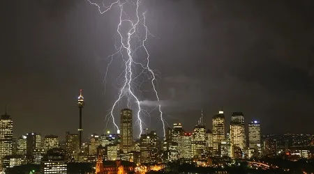 Lightning storm Sydney, Australia