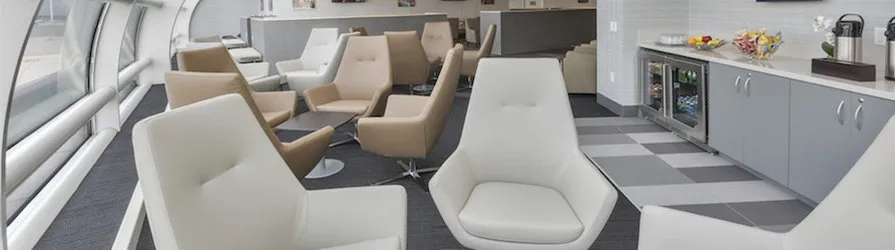 lounge with white chairs