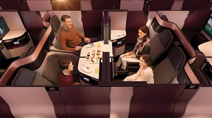 Qatar Airways unveils four-seater Qsuite for business class
