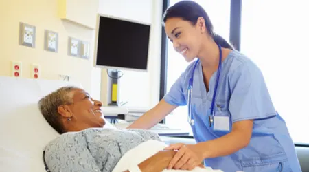 Doctor speaking with patient