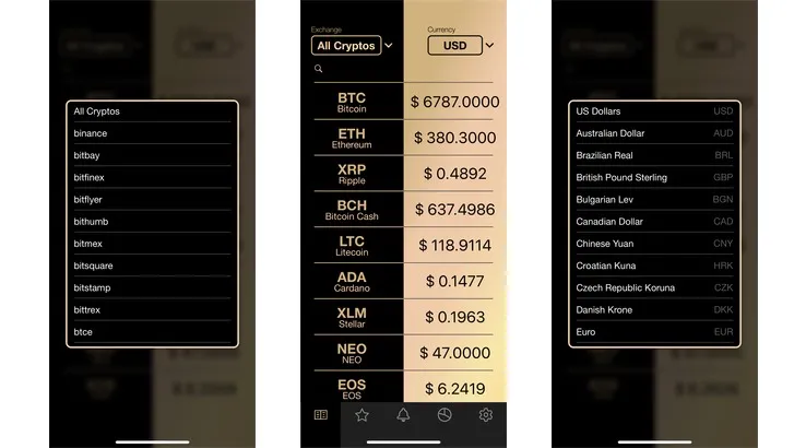 cryptocurrency price tracker ios