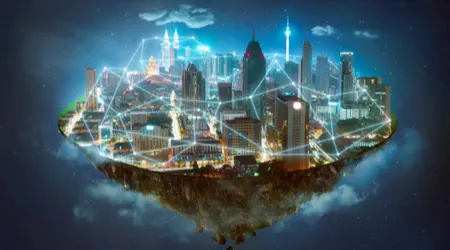 shutterstock cryptocurrency blockchain floating city 450x250