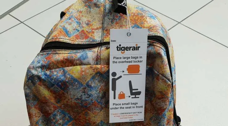 carry on baggage tigerair