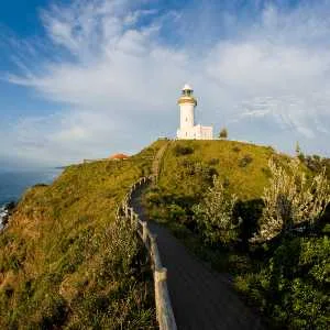 Byron Bay Lighthouse New South Wales Australia.The most eastern point of Australia