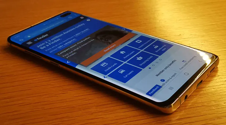 Samsung Galaxy S10+ handset Image: Alex Kidman/Finder