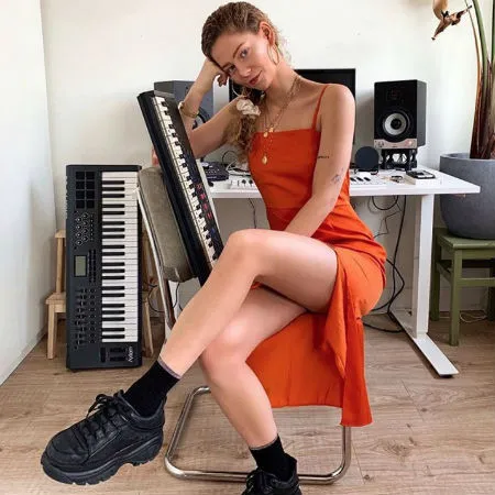 Monki clothing orange slip dress Image: Instagram