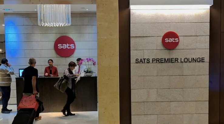 SATS Premier Lounge entrance. 