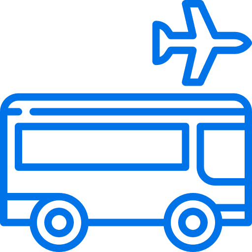 Airport shuttle bus icon