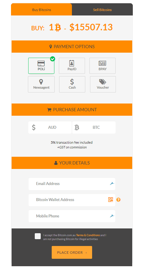 Bitcoin Australia payment options