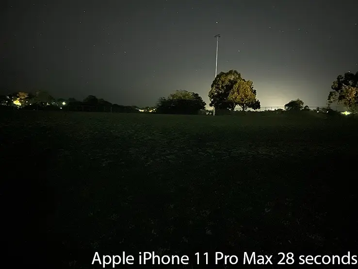 Apple iPhone 11 Pro Max 28 second low light Sample Photo