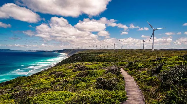 Wind farm in Albany Western Australia.