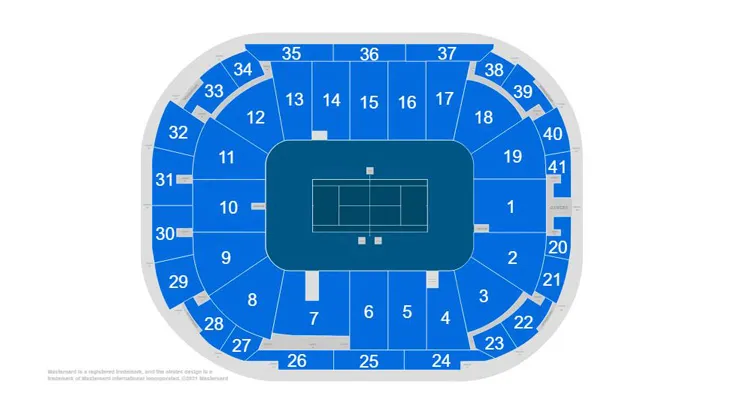 Margaret Court Arena Seating map: