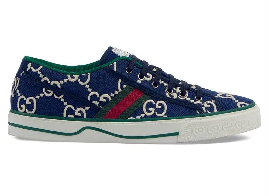 gucci 1977 tennis shoes blue