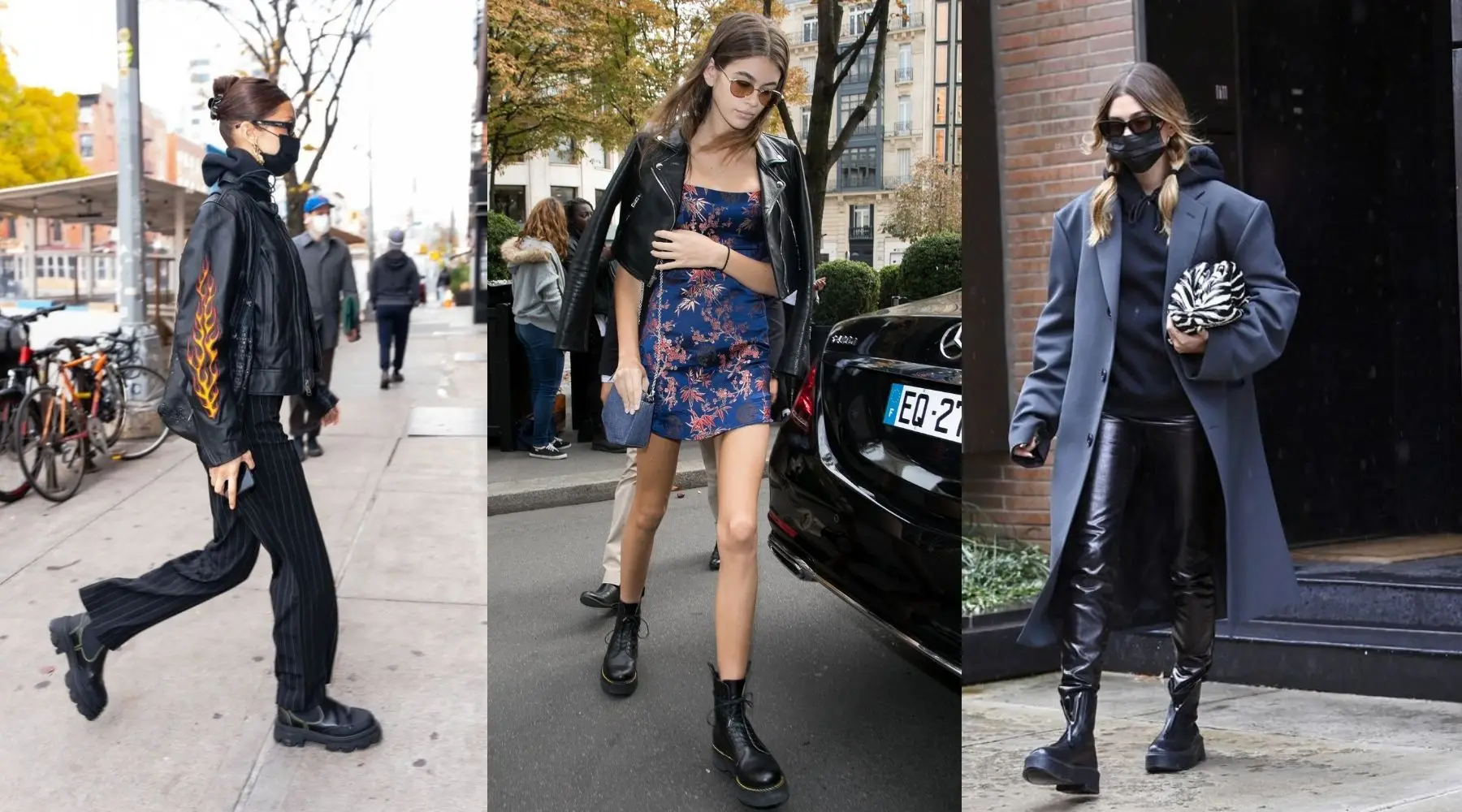 Bella Hadid Takes the Combat Boot to the Extreme