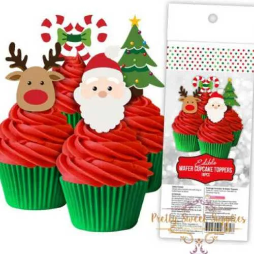 Edible Wafer Christmas toppers