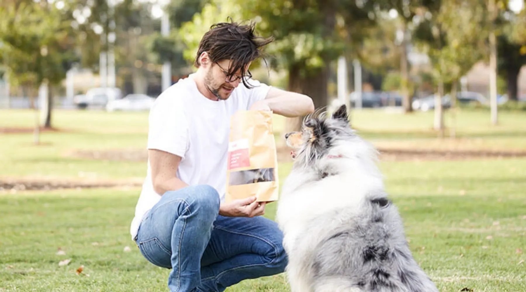 Scratch co-founder Mike Halligan and his dog.