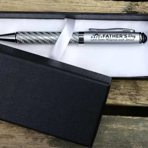 </p><h4>Deluxe Engraved Carbon Fibre Pen Set - $19.95</h4><p>