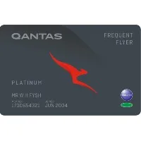 Qantas Frequent Flyer Platinum Status Card