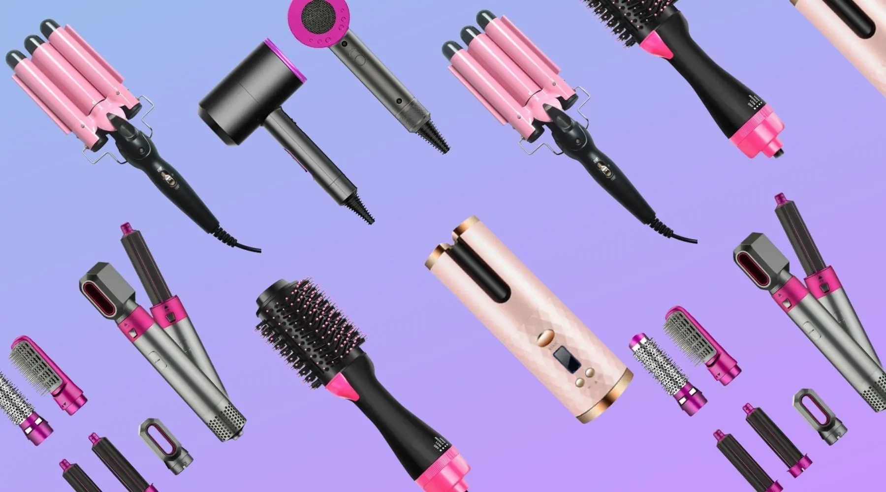 A collage of an eBay hair tool dupes. 