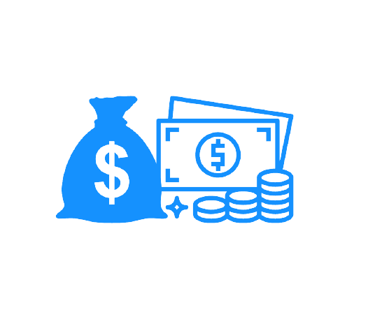 Money blue graphic