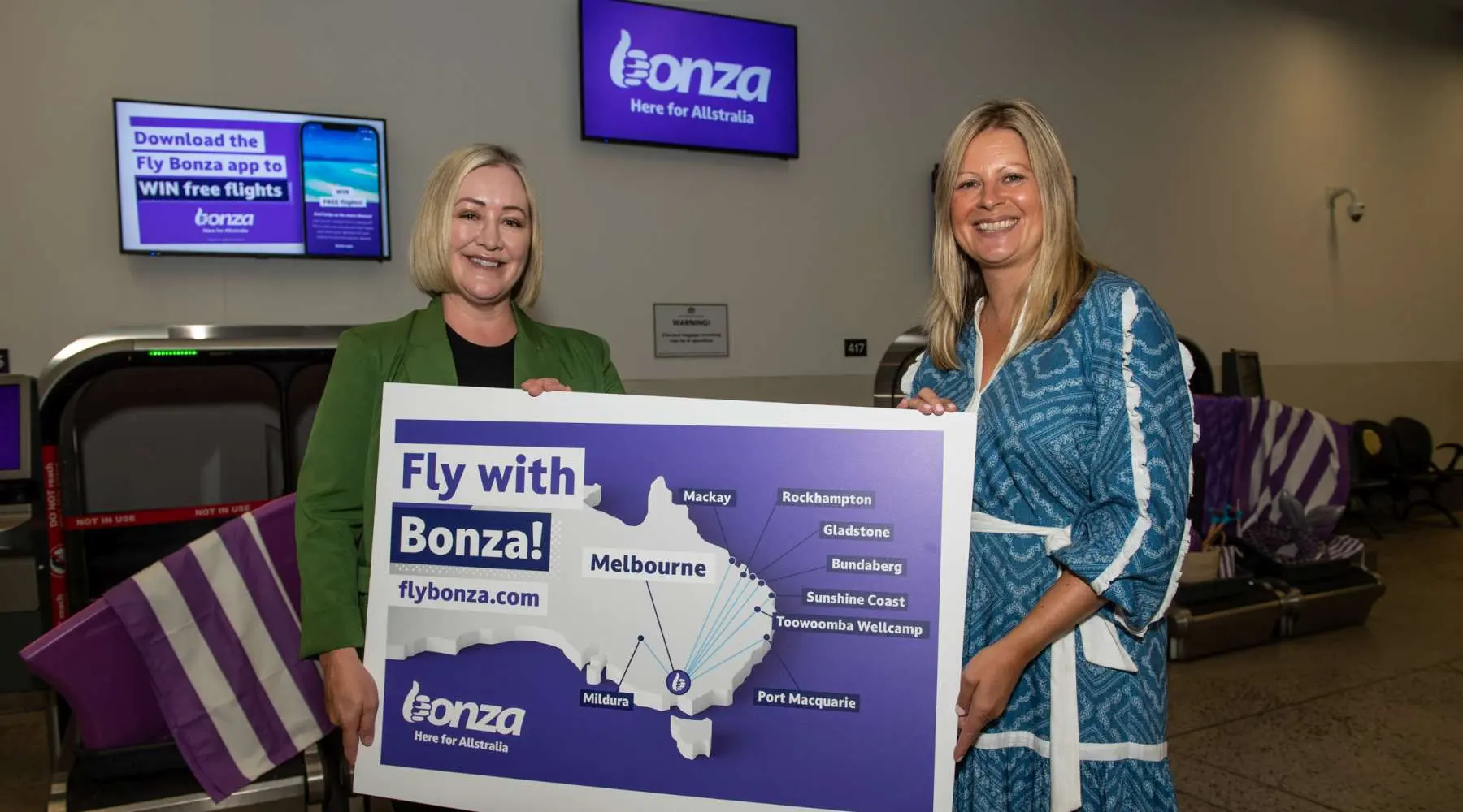 Bonza's Melbourne media launch event