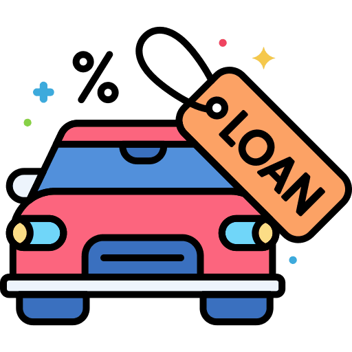 Car with a loan tag