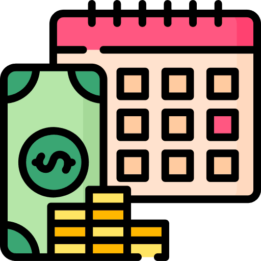 Calendar with money