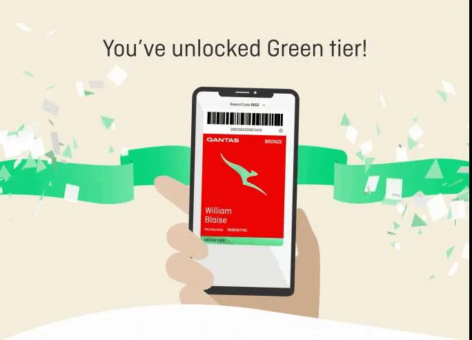 Qantas Green unlock graphic
