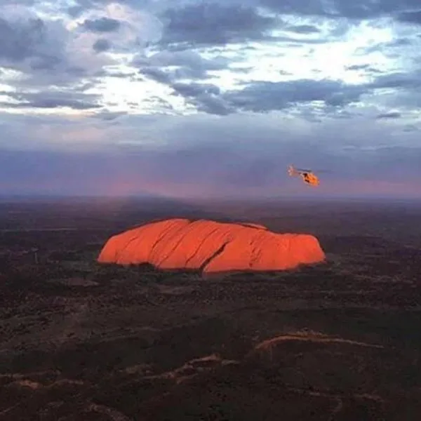 Scenic helicopter flight over Uluru