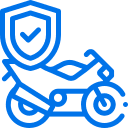motorcycle and tick icon