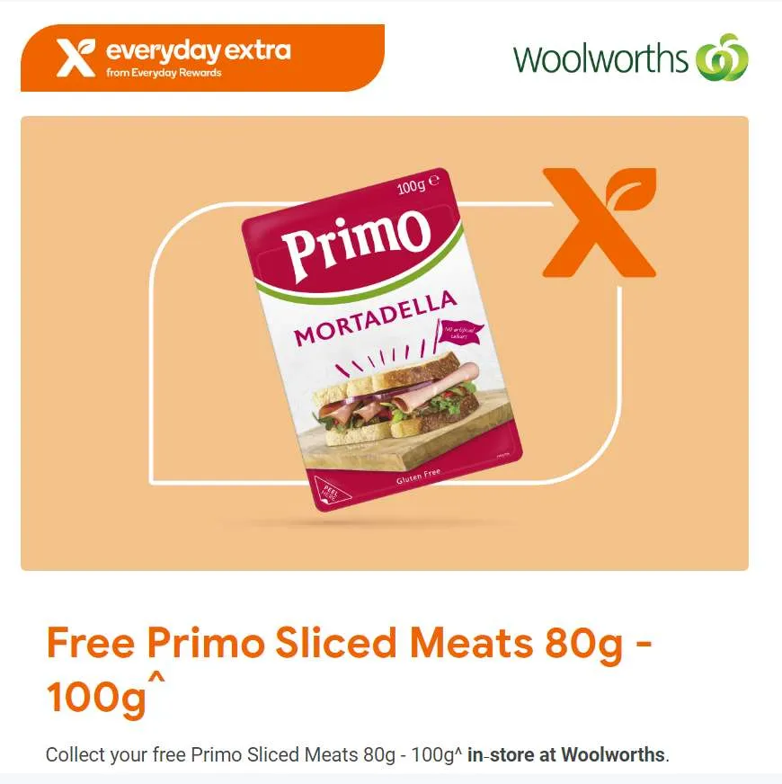 Offer for free Primo meat from Everyday Extra