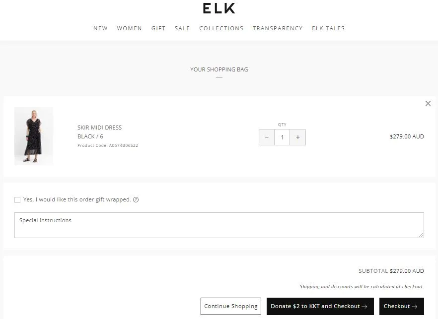 Elk how to use discount code step 2
