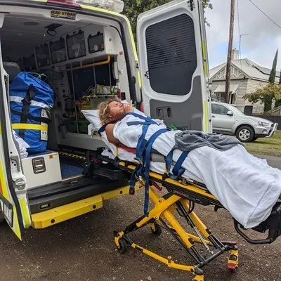 Person in ambulance
