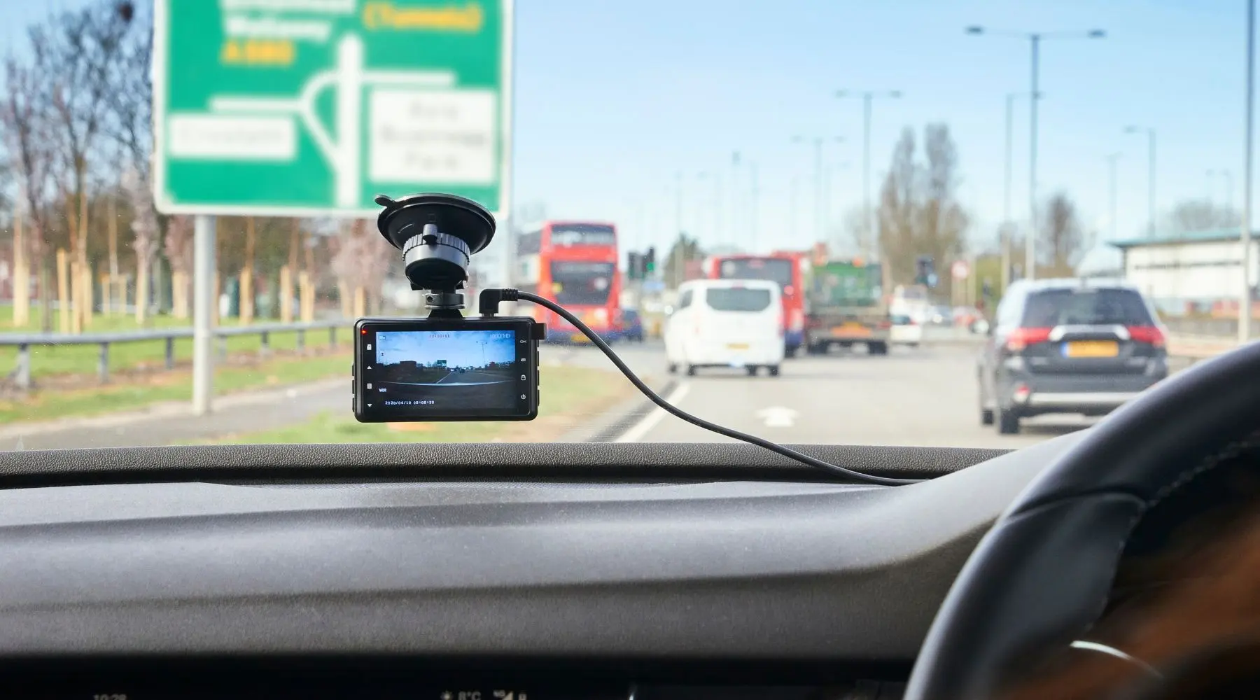 car interiors with a dashcam