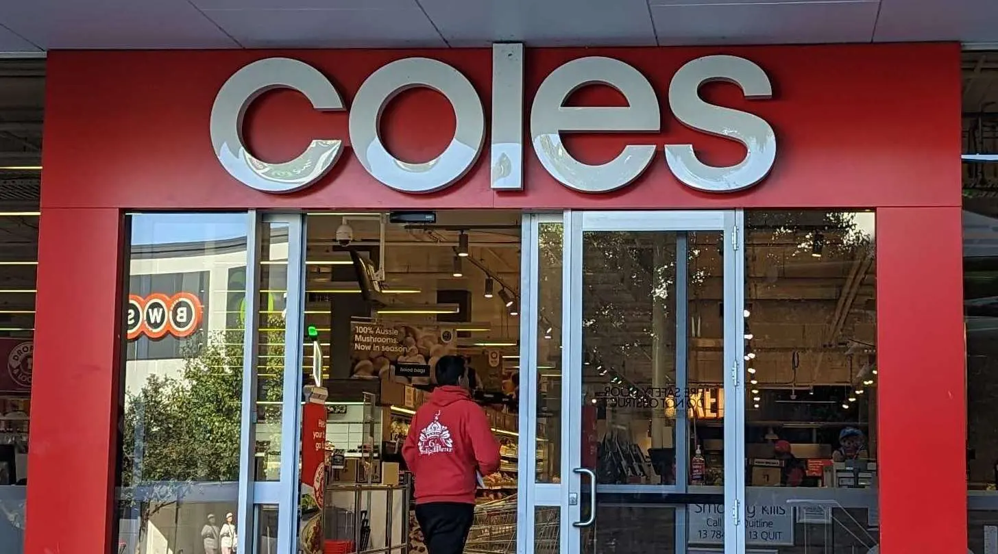 A Coles supermarket storefront