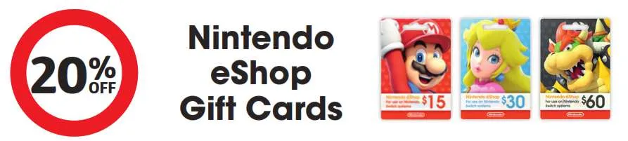 Coles promotion for discounted Nintendo cards