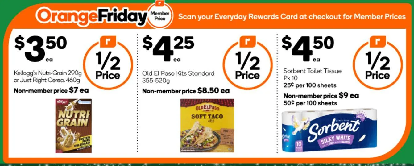 List of specials in Woolworths catalogue