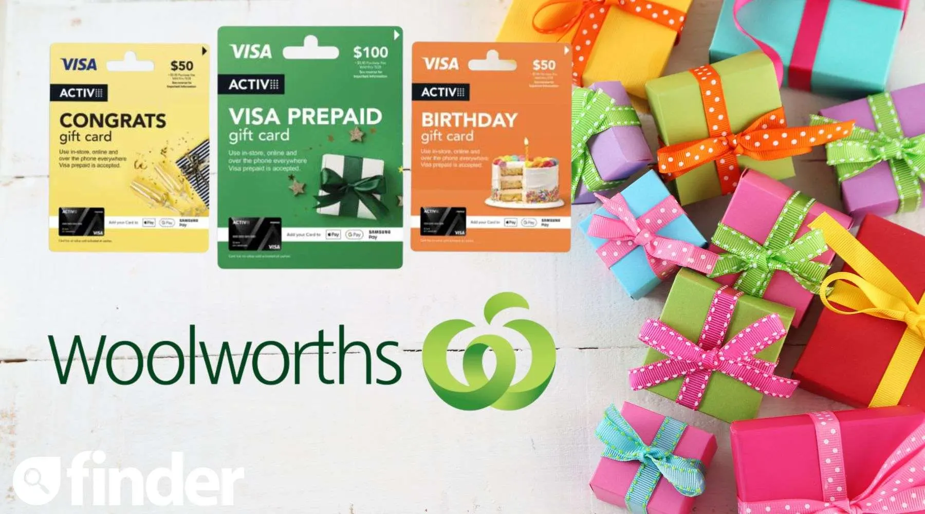 Gift Card: Green ribbon (Woolworths, Australia(Woolworths Other)  Col:AU-WOWO-003A-010