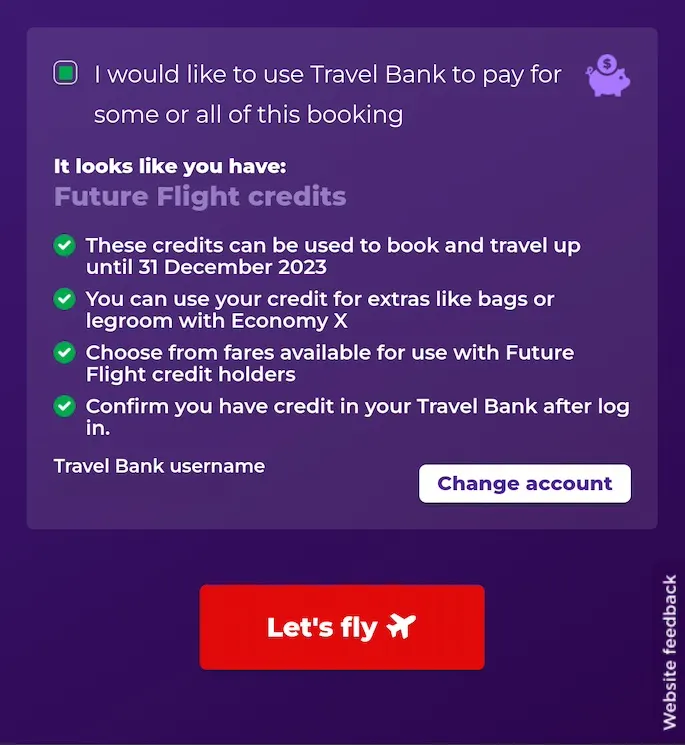 virgin travel bank username