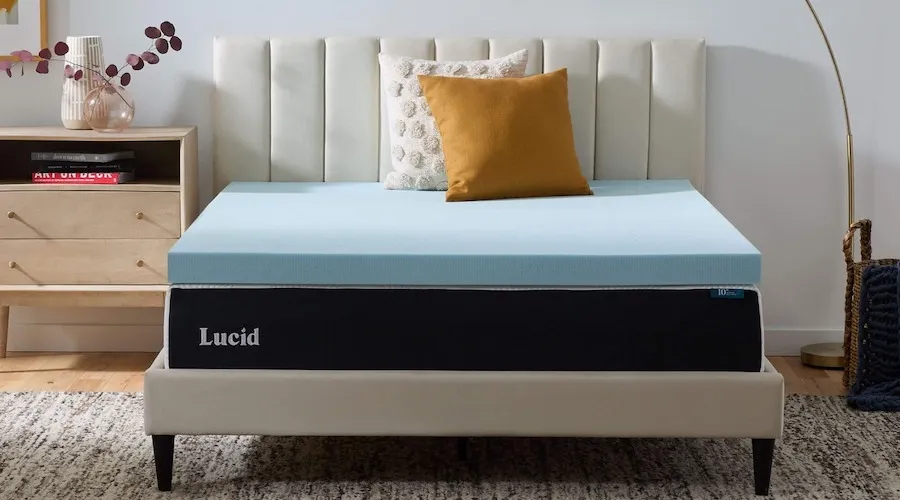 Lucid 3 Inch Ventilated Memory Foam Mattress Topper