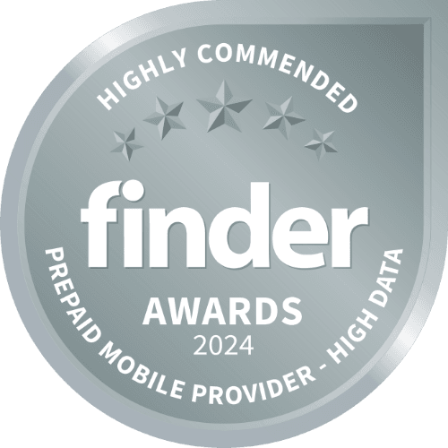 Highly commended for prepaid mobile provider high data