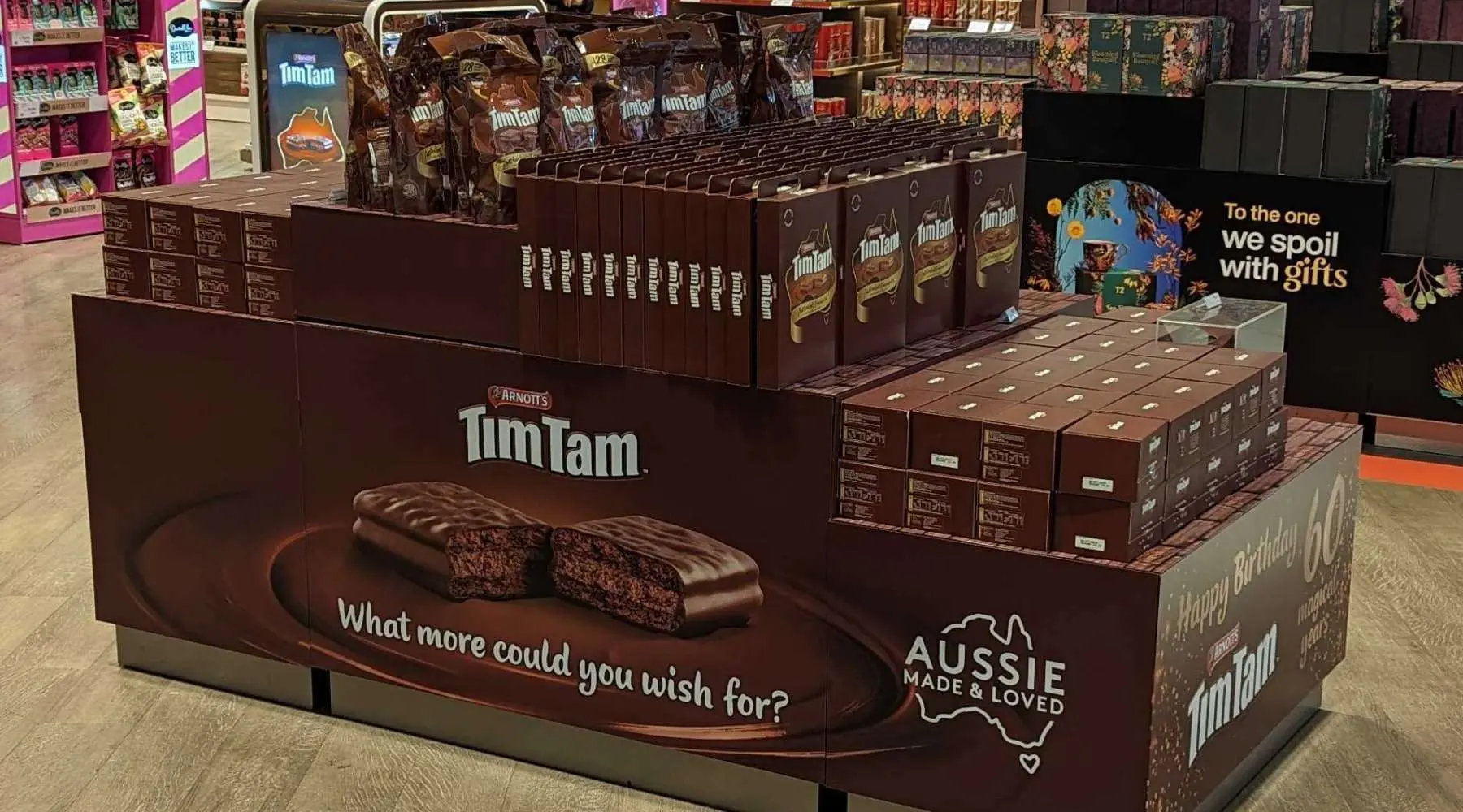 Tim Tams on sale at Sydney Airport