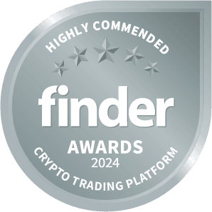 Highly commended crypto trading platform medal
