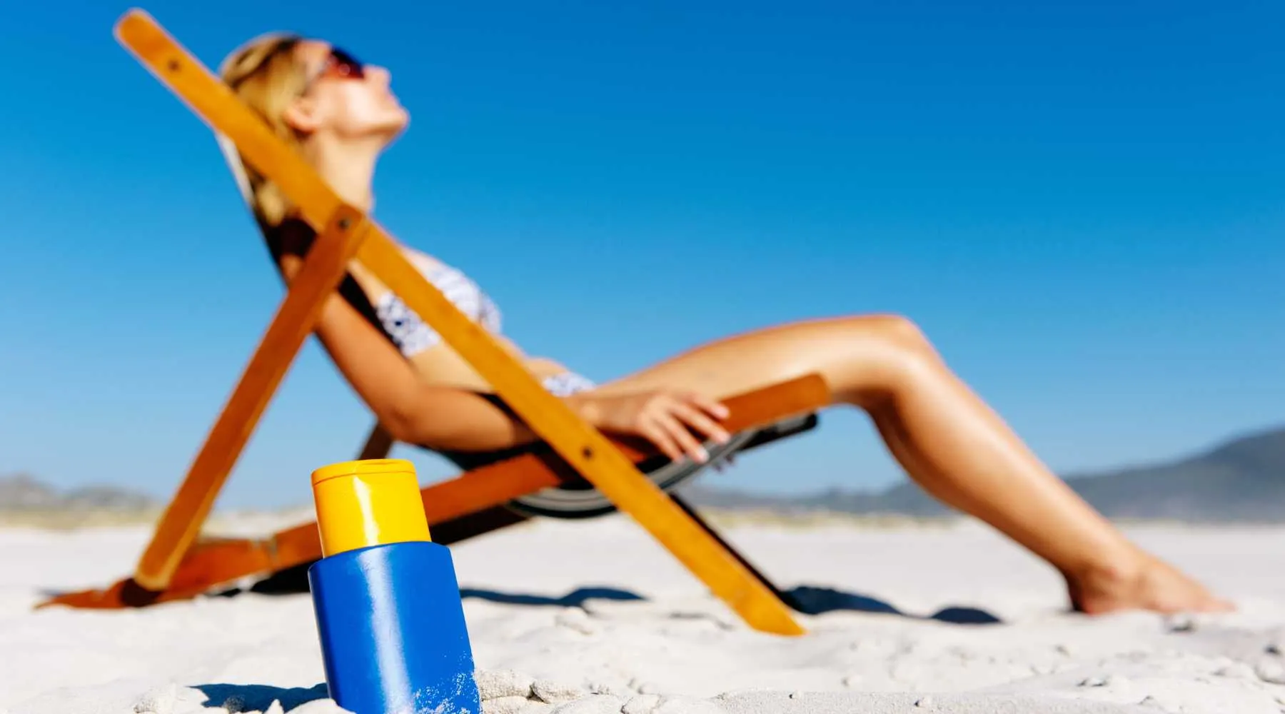 Woman sunbathing in the solar energy