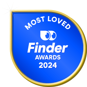 Finder Blue and Gold badge that reads Most Loved