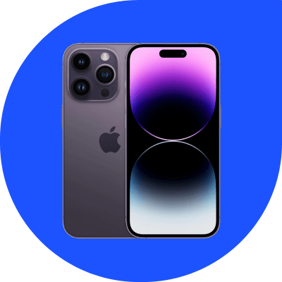 iPhone 14 Pro and iPhone 14 Pro Max in Finder blue background